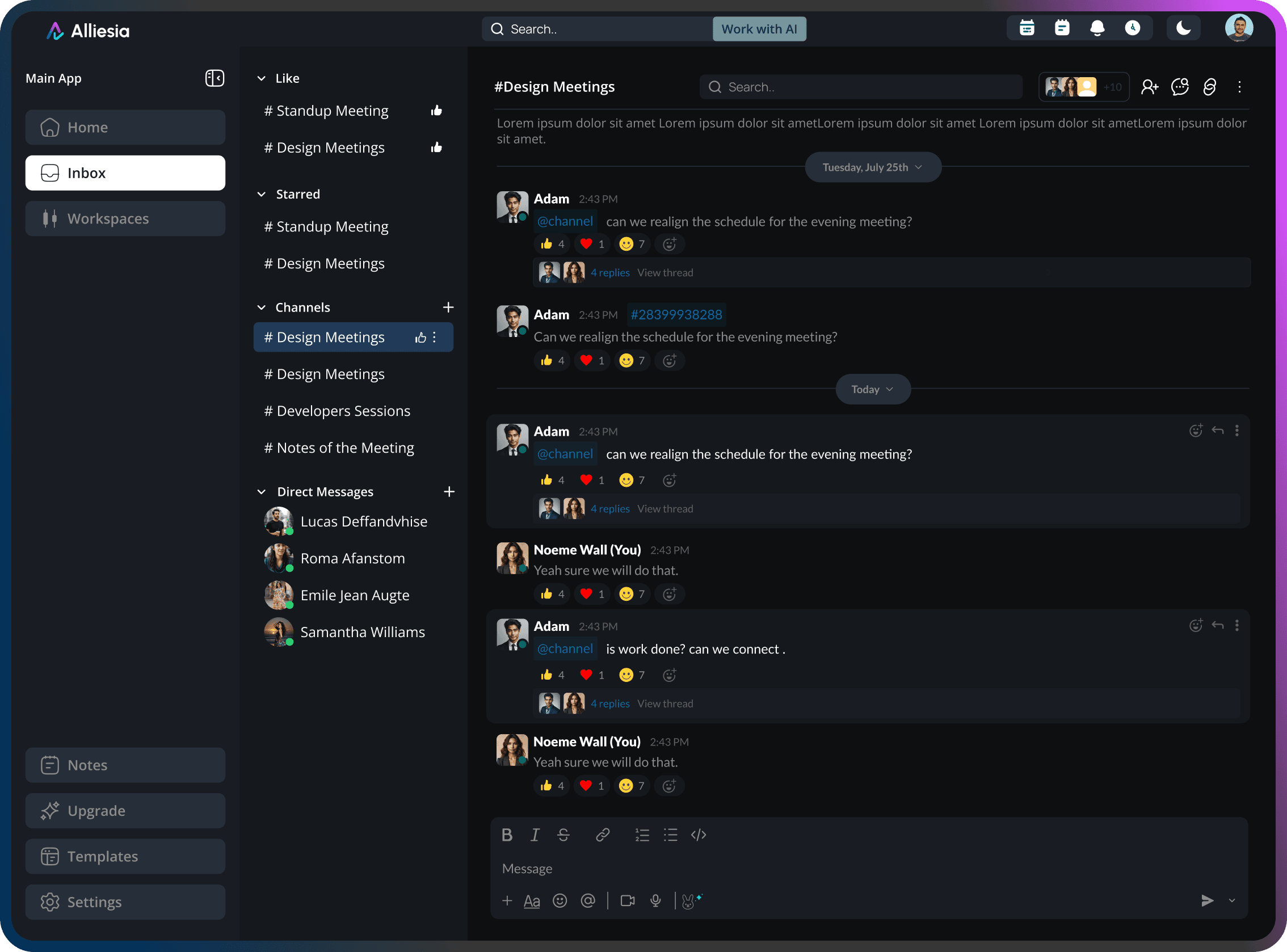 Chat Application Interface