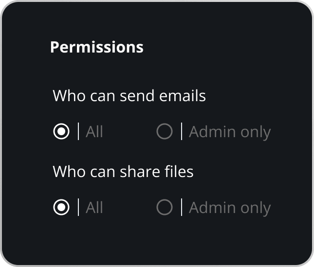 Add members with role-based access so the right people see the right threads.